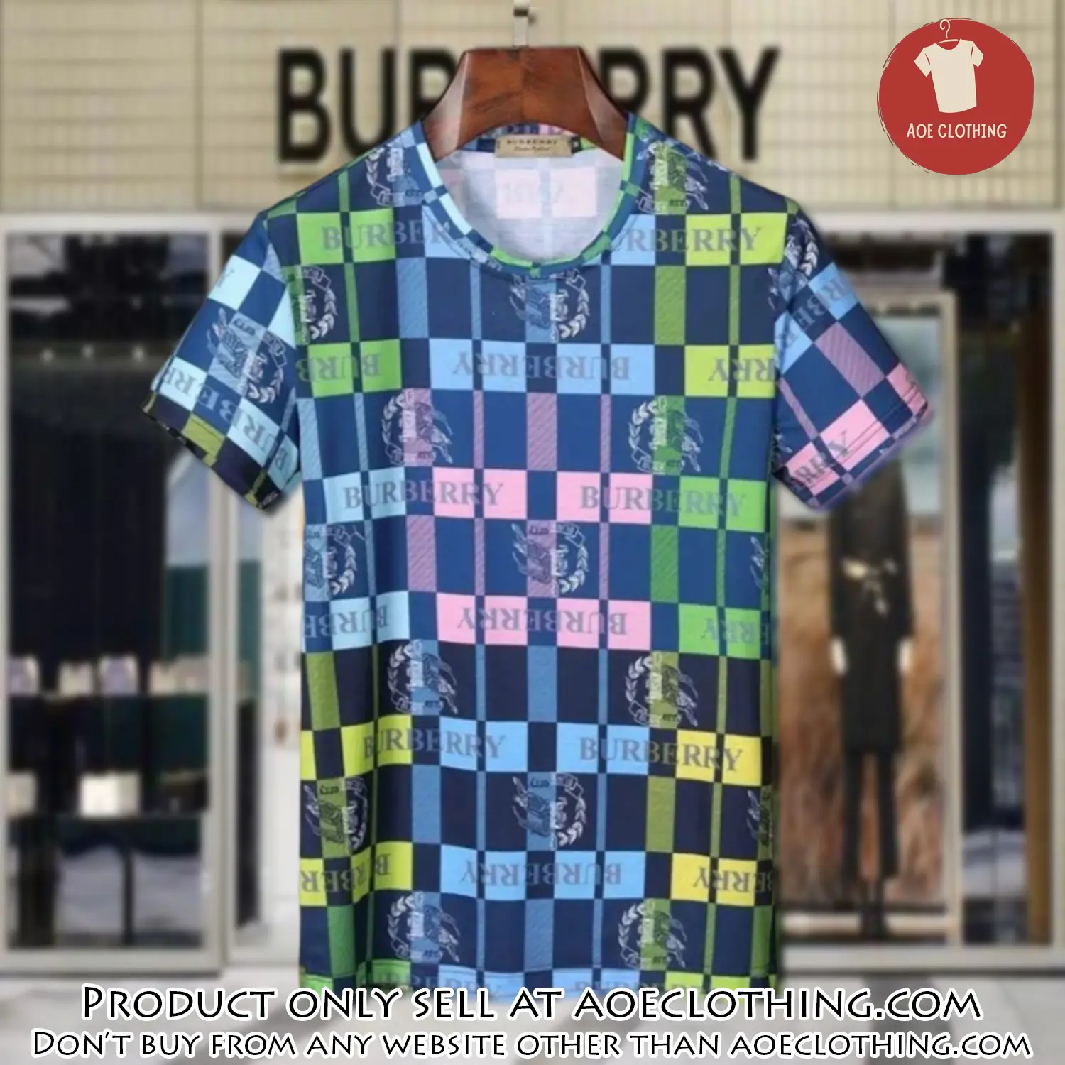 Burberry multicolor black luxury brand unisex tshirt outfit for men women aoe1748893